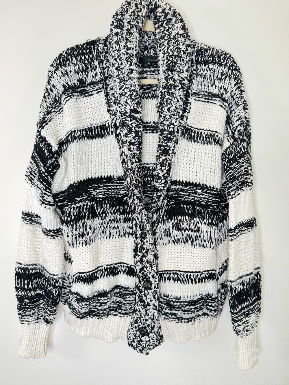 360Sweater Cotton Blend Heavy Knit Cardigan Size Medium